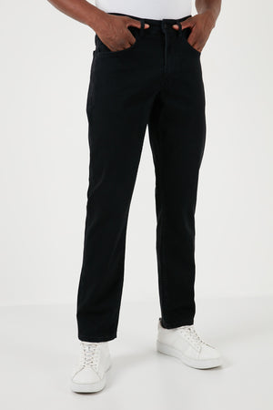 Buratti Pamuk Karışımlı Yüksek Bel Comfort Fit Boru Paça Jeans Erkek Kot Pantolon 4411J88TEXAS SİYAH