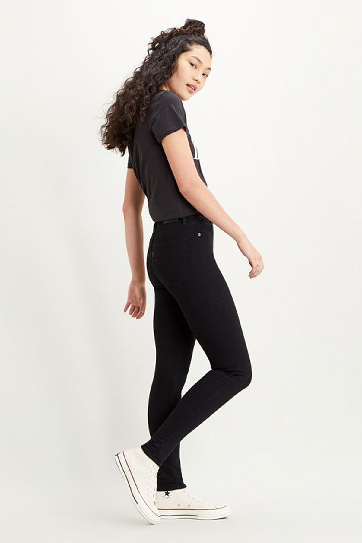 Levi's Yüksek Bel Süper Skinny Mile High Jeans Bayan Kot Pantolon 22791-0052 SİYAH