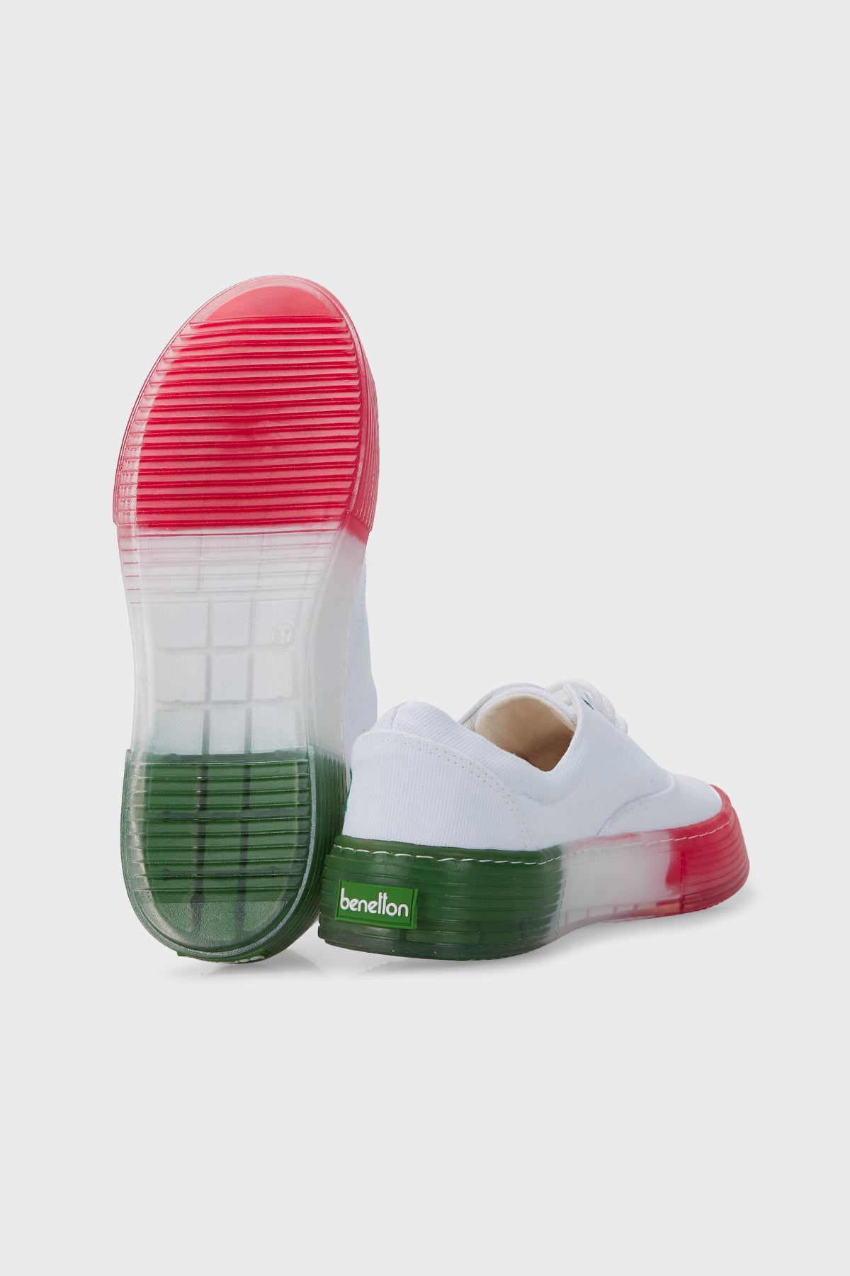 United Colors Of Benetton Sneaker Bayan Ayakkabı BN-30696 BEYAZ-KIRMIZI