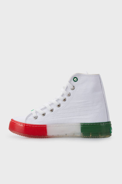 United Colors Of Benetton Bilekli Sneaker Bayan Ayakkabı BN-30697 BEYAZ-KIRMIZI