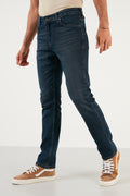 Buratti Pamuklu Normal Bel Slim Fit Boru Paça Jeans Erkek Kot Pantolon 2001F98PARMA KOYU MAVİ