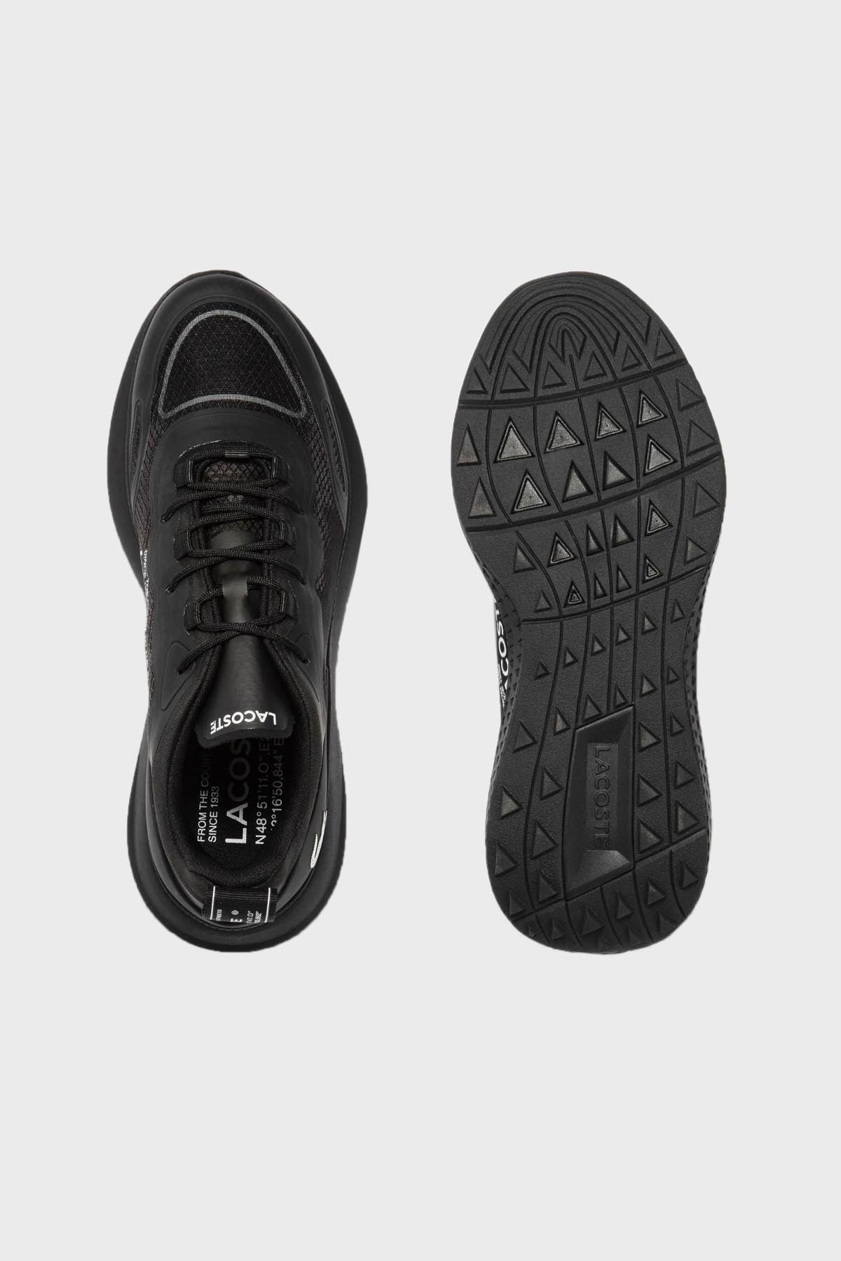 Lacoste Logolu Sneaker Erkek Ayakkabı 745SMA0052 02H SİYAH-SİYAH