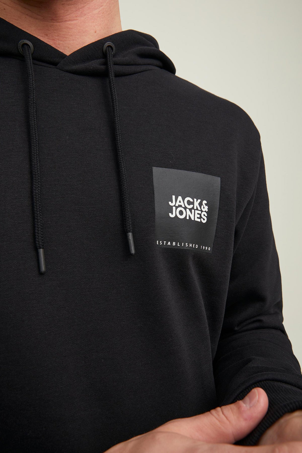 Jack & Jones Jjlock Pamuklu Şardonlu Regular Fit Kapüşonlu Erkek Sweat 12213245 SİYAH