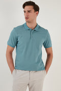 Buratti % 100 Pamuk Düğmeli Regular Fit Erkek Polo T Shirt 5902127 MAVİ