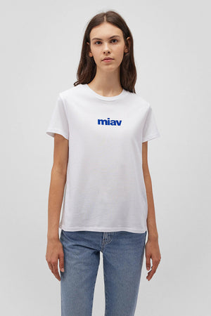 Mavi % 100 Pamuk Regular Fit Bisiklet Yaka Bayan T Shirt 1610622-620 BEYAZ