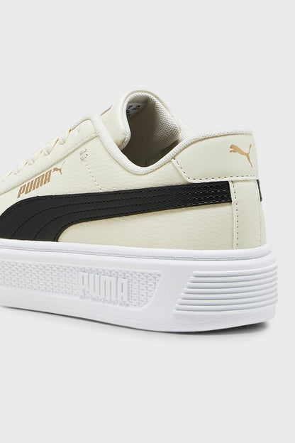 Puma Smash Platform v3 Logolu Sneaker Bayan Ayakkabı 39075808 KREM