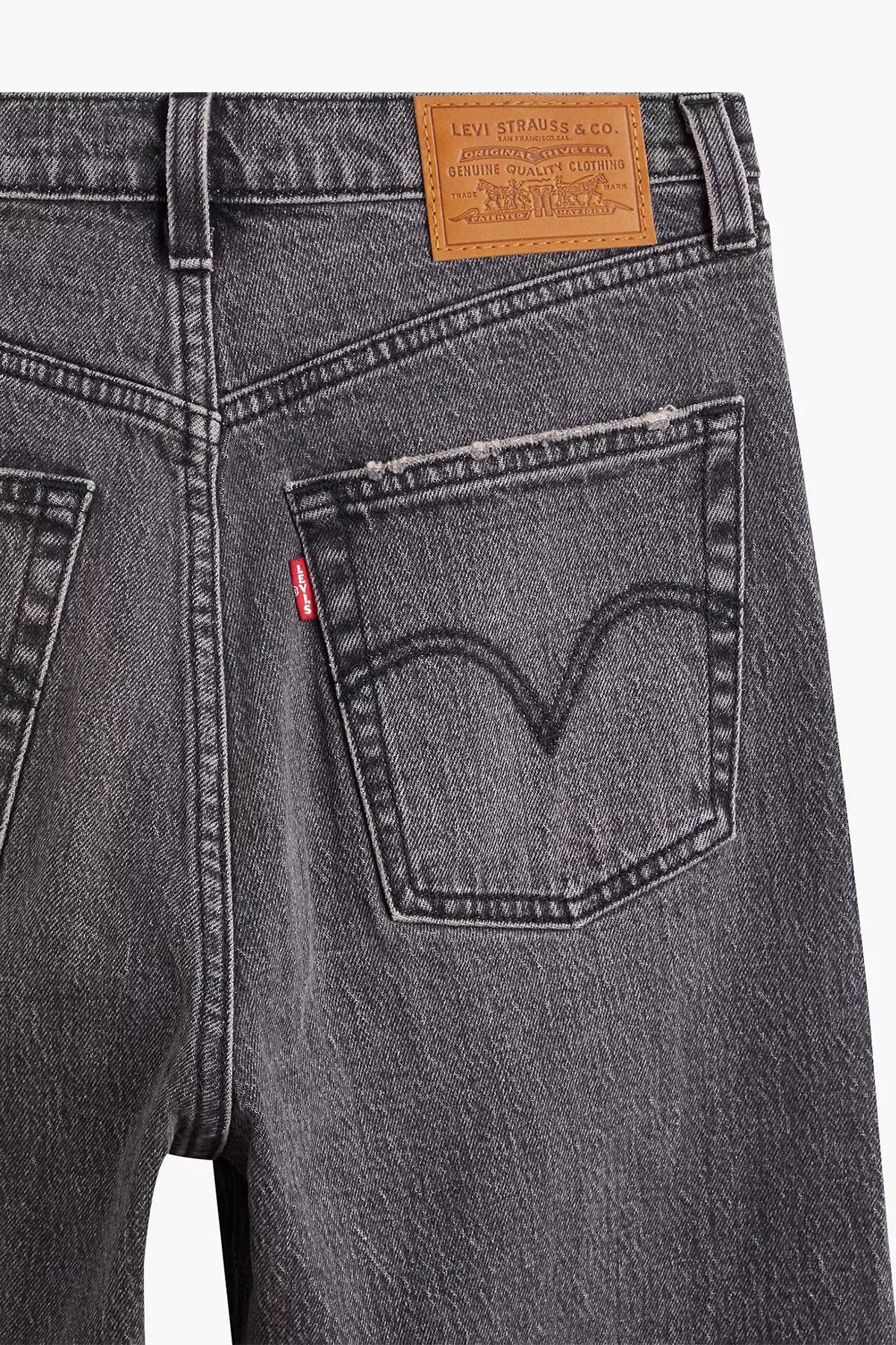 Levi's Ribcage Pamuklu Straight Fit Yüksek Bel Jeans Bayan Kot Pantolon 72693-0132 GRİ