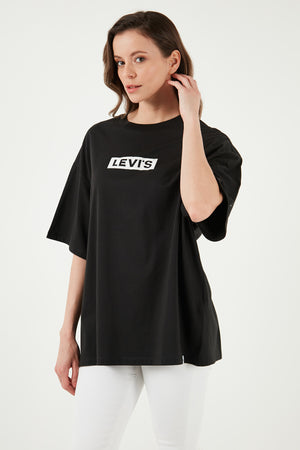 Levi's Pamuklu Oversize Fit Bisiklet Yaka Bayan T Shirt A7756-0003 SİYAH