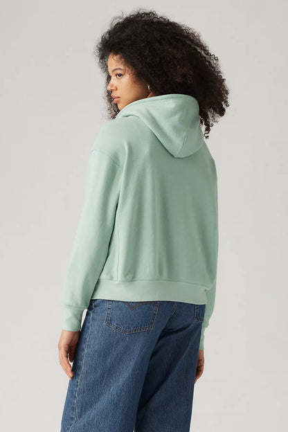 Levi's Pamuklu Regular Fit Kapüşonlu Crop Bayan Sweat A8811-0001 MİNT