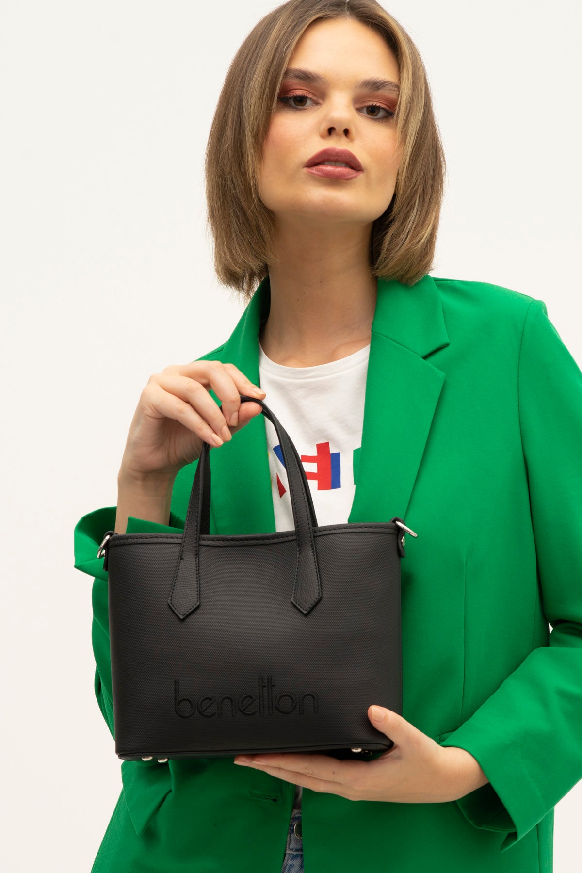 United Colors Of Benetton Logolu Bayan Çanta BNT1354 SİYAH