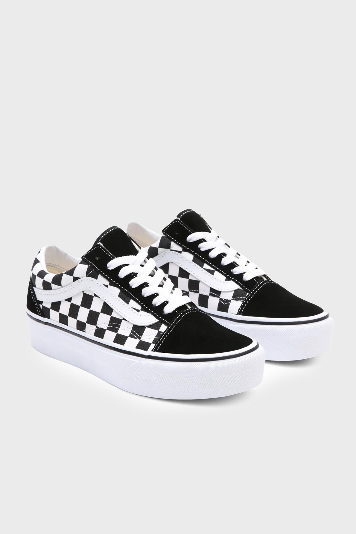 Vans UA Old Skool Deri Sneaker Bayan Ayakkabı VN0A3B3UHRK1 SİYAH-BEYAZ