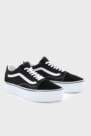 Vans UA Old Skool Stackform Sneaker Bayan Ayakkabı VN0A7Q5M6BT1 SİYAH-BEYAZ