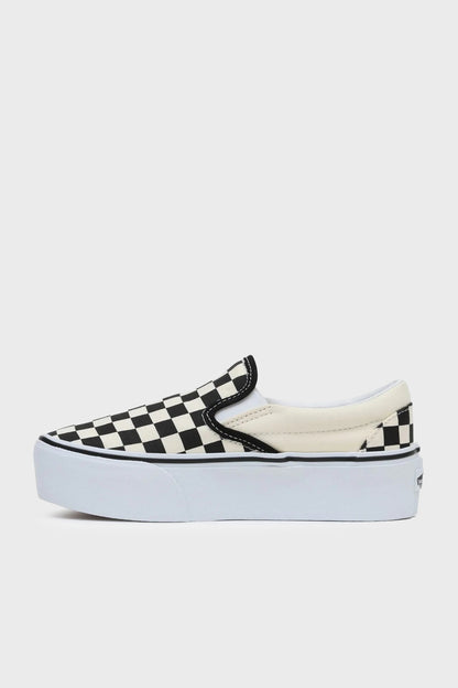 Vans UA Classic Slip-On Stackform Sneaker Bayan Ayakkabı VN0A7Q5RTYQ1 SİYAH-BEYAZ