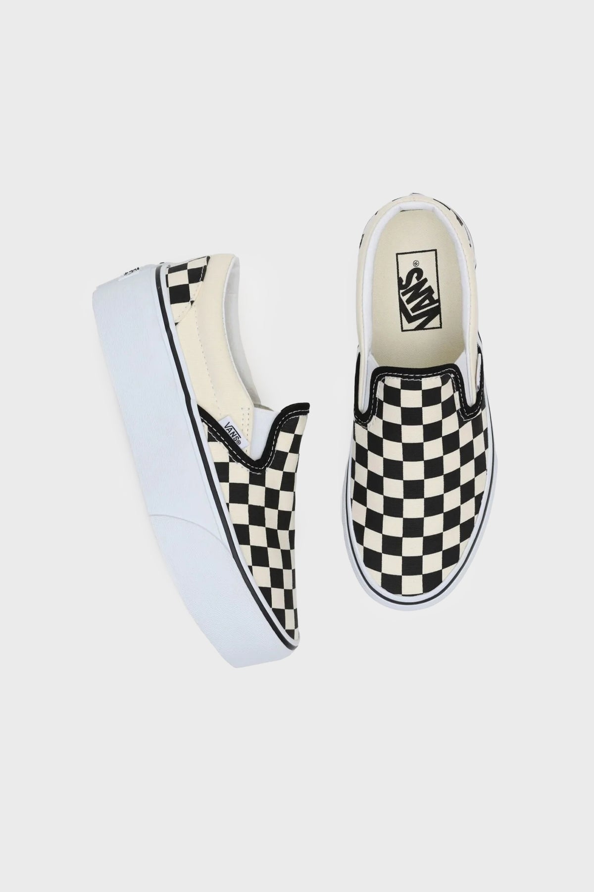 Vans UA Classic Slip-On Stackform Sneaker Bayan Ayakkabı VN0A7Q5RTYQ1 SİYAH-BEYAZ