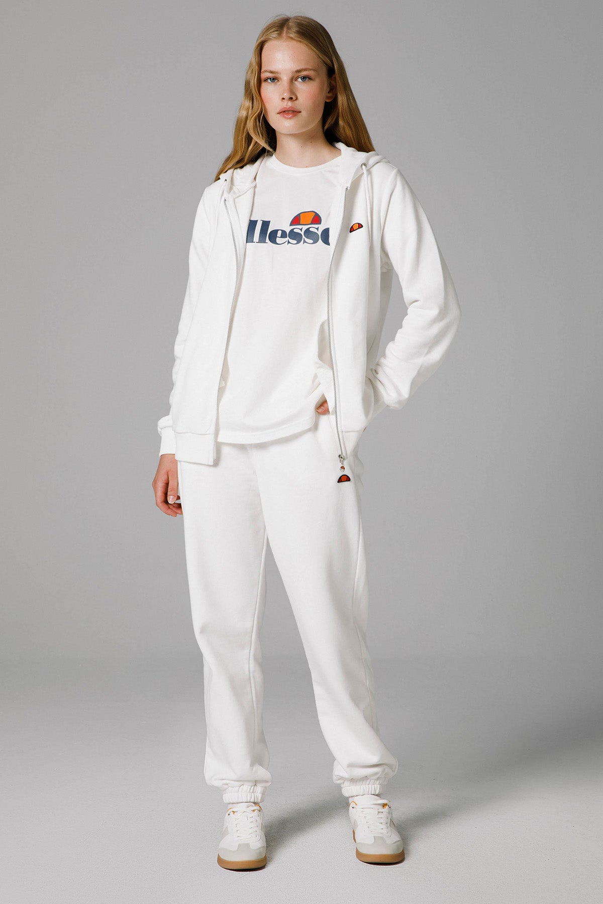 Ellesse Pamuklu Regular Fit Bayan Eşofman Altı EF177-OF BEYAZ