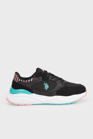 U.S. Polo Sneaker Bayan Ayakkabı BLOSSOM 4FX Siyah-Mint-Pembe