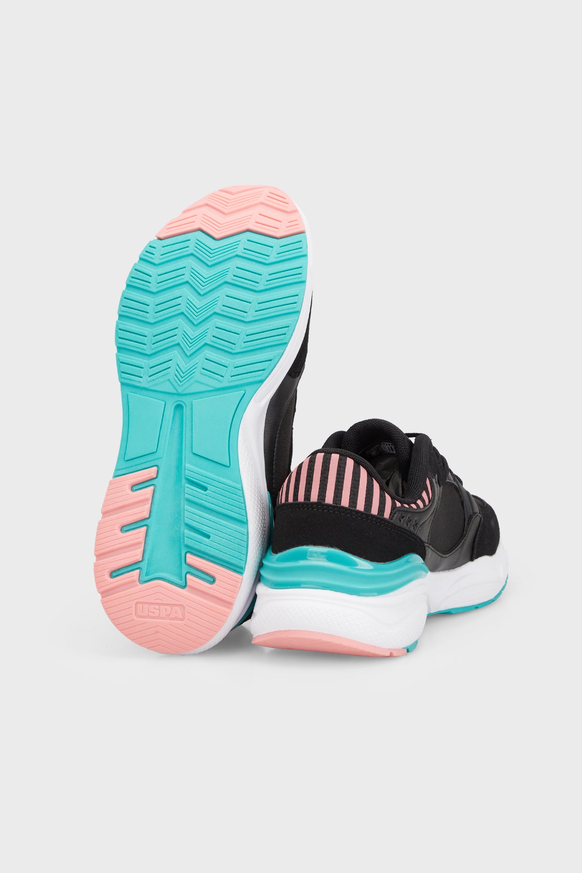 U.S. Polo Sneaker Bayan Ayakkabı BLOSSOM 4FX Siyah-Mint-Pembe