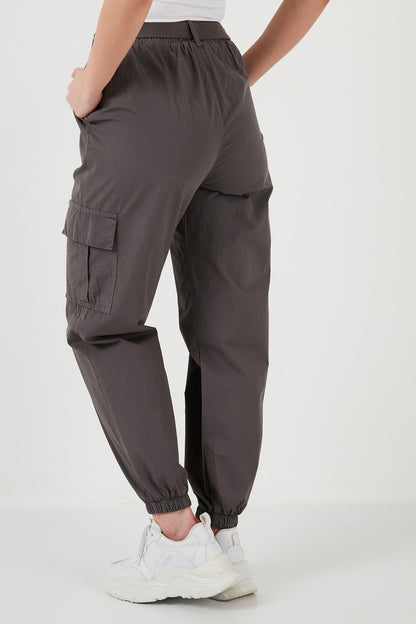 Lela Pamuklu Regular Fit Jogger Spor Bayan Pantolon 668YP50312S4 ANTRASİT