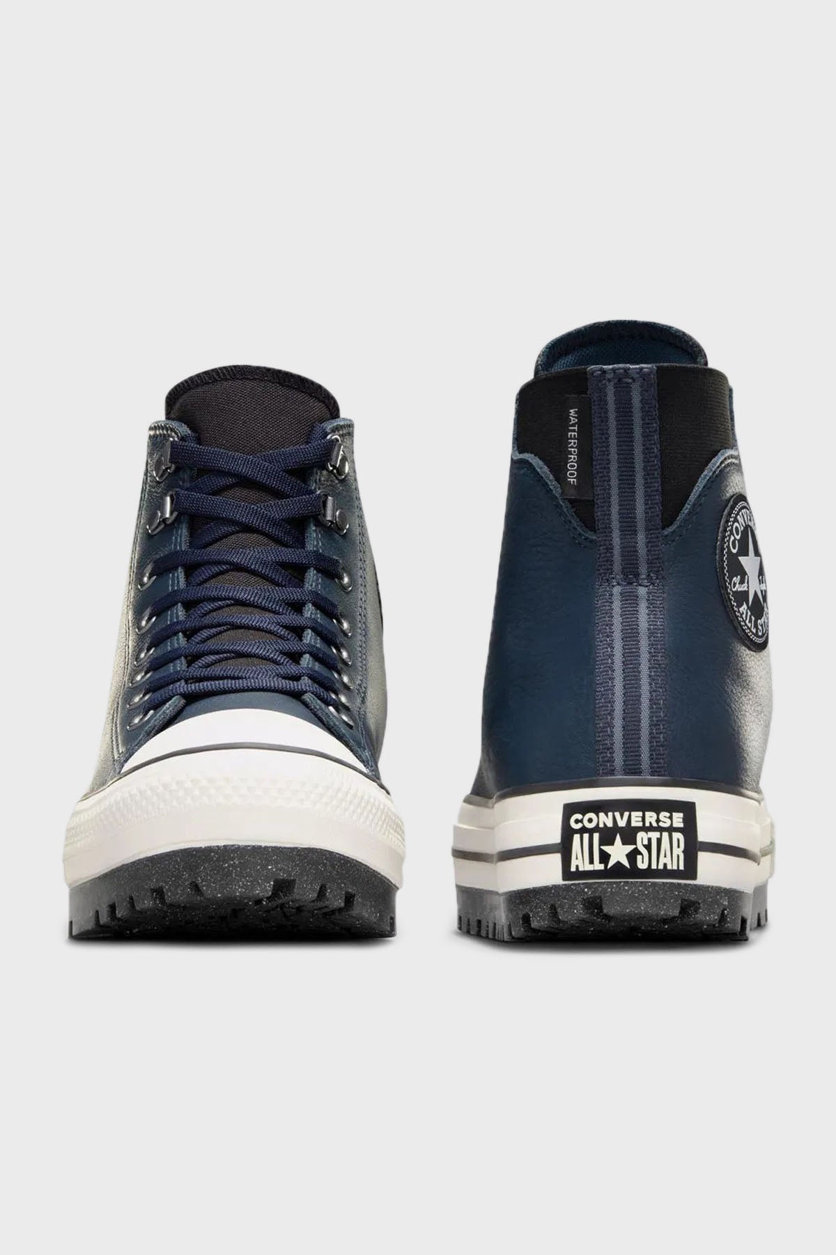 Converse Chuck Taylor Logolu Hakiki Deri Su Geçirmez Sneaker Unisex Ayakkabı A08558C 401 LACİVERT