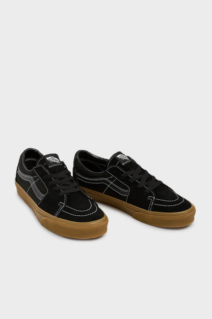 Vans SK8-Low Logolu Süet Sneaker Unisex Ayakkabı VN0009QRCJJ1 SİYAH