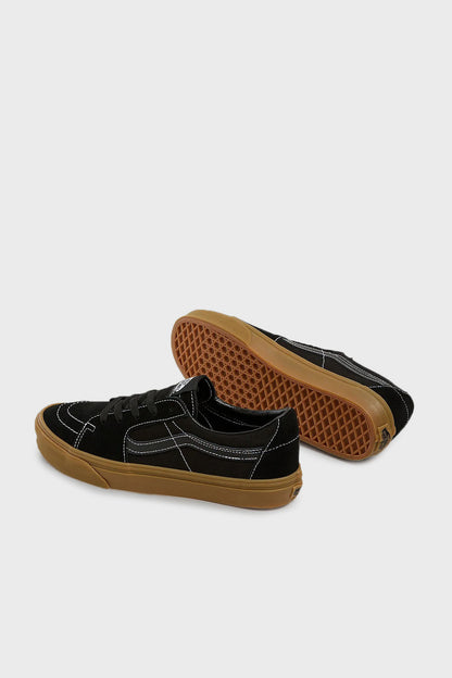 Vans SK8-Low Logolu Süet Sneaker Unisex Ayakkabı VN0009QRCJJ1 SİYAH