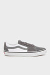 Vans SK8-Low Deri Logolu Sneaker Unisex Ayakkabı VN000BVXPWT1 GRİ-BEYAZ