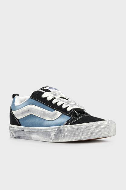 Vans Knu Skool Deri Süet Logolu Unisex Ayakkabı VN000CRPJCN1 SİYAH-MAVİ