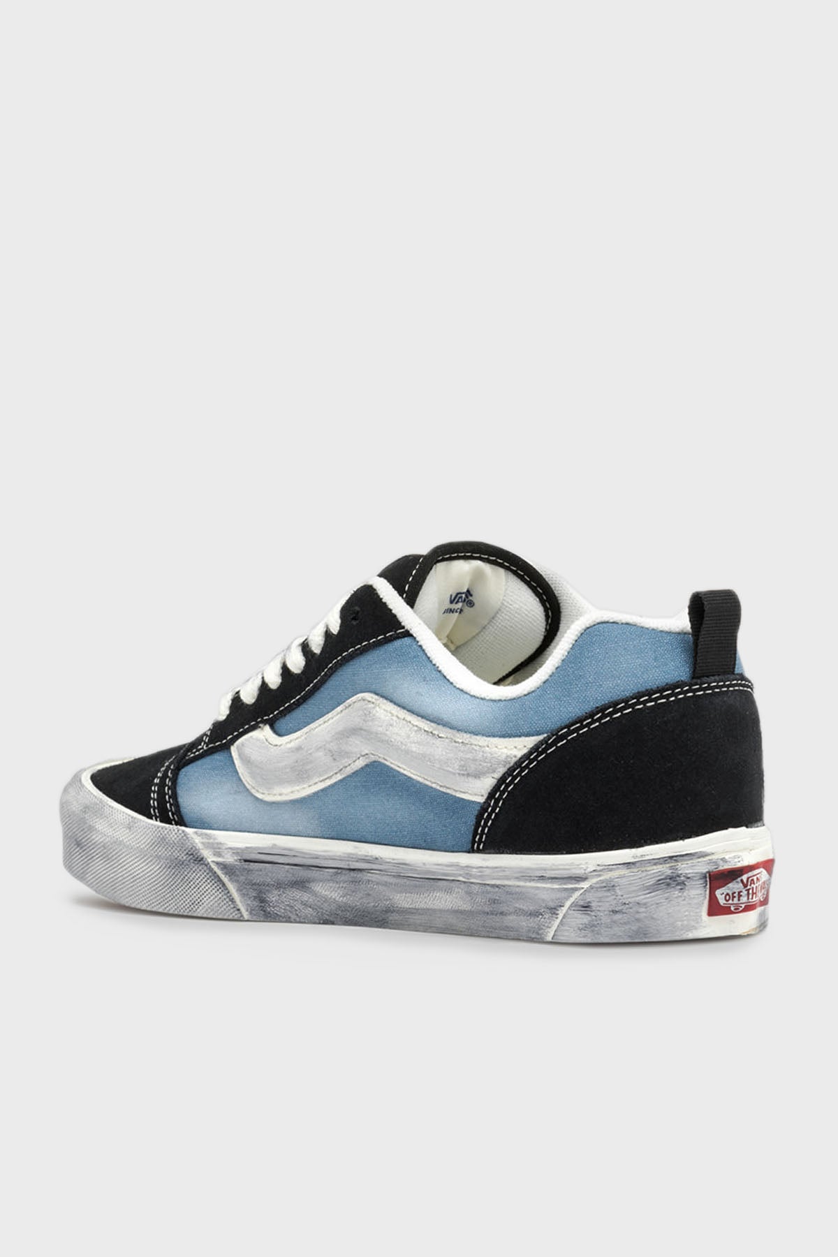 Vans Knu Skool Deri Süet Logolu Unisex Ayakkabı VN000CRPJCN1 SİYAH-MAVİ