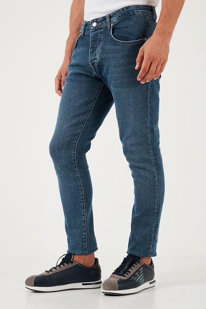 Buratti Pamuklu Normal Bel Slim Fit Dar Paça Jeans Erkek Kot Pantolon 1115S05NAPOLI LACİVERT