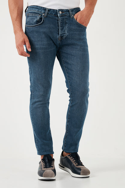 Buratti Pamuklu Normal Bel Slim Fit Dar Paça Jeans Erkek Kot Pantolon 1115S05NAPOLI LACİVERT