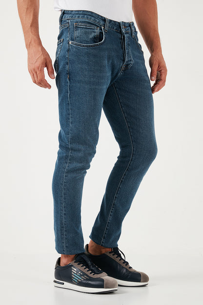 Buratti Pamuklu Normal Bel Slim Fit Dar Paça Jeans Erkek Kot Pantolon 1115S05NAPOLI LACİVERT