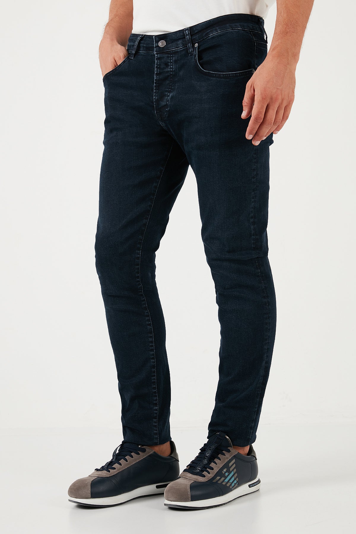 Buratti Pamuklu Normal Bel Slim Fit Dar Paça Jeans Erkek Kot Pantolon 1120S03NAPOLI LACİVERT