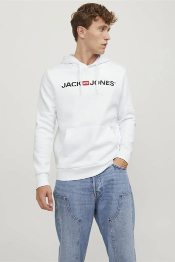 Jack & Jones Jjecorp Old Logo Regular Kapüşonlu  12137054 Erkek Sweat 1213-7054 BEYAZ