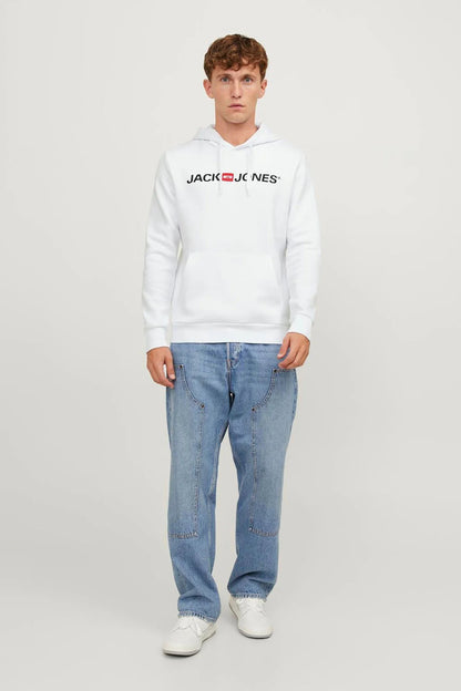 Jack & Jones Jjecorp Old Logo Regular Kapüşonlu  12137054 Erkek Sweat 1213-7054 BEYAZ