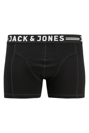 Jack & Jones Plus Jacsense Streç Pamuklu Büyük Beden 3 Pack Erkek Boxer 12147591 SİYAH