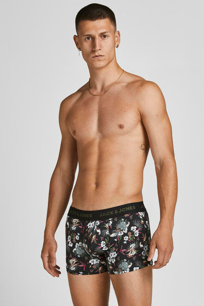 Jack & Jones Additıonals Jacflower 3 Pack Esnek Erkek Boxer 12194284 SİYAH