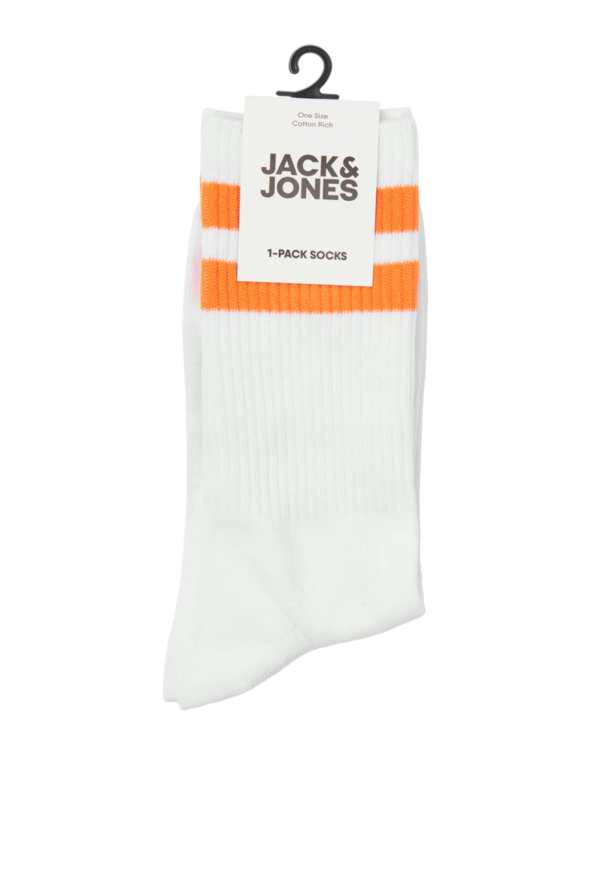 Jack & Jones Additionalsı Jaceli Pamuk Karışımlı Erkek Çorap 12250739 BEYAZ-ORANGE