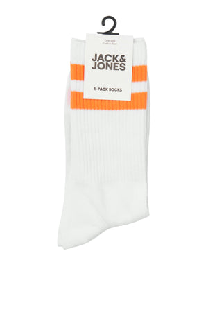 Jack & Jones Additionalsı Jaceli Pamuk Karışımlı Erkek Çorap 12250739 BEYAZ-ORANGE