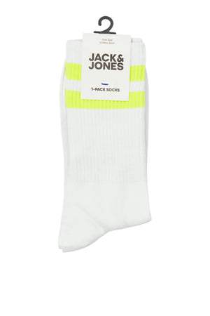 Jack & Jones Additionalsı Jaceli Pamuk Karışımlı Erkek Çorap 12250739 BEYAZ-YEŞİL