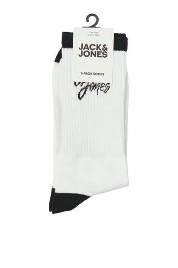 Jack & Jones Additionals Jaccal Pamuk Karışımlı Erkek Çorap 12252044 BEYAZ-SİYAH