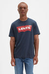 Levi's Baskılı Bisiklet Yaka % 100 Pamuk Erkek T Shirt 17783-0313 LACİVERT