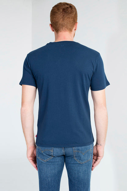 Levi's Baskılı Bisiklet Yaka % 100 Pamuk Erkek T Shirt 17783-0313 LACİVERT