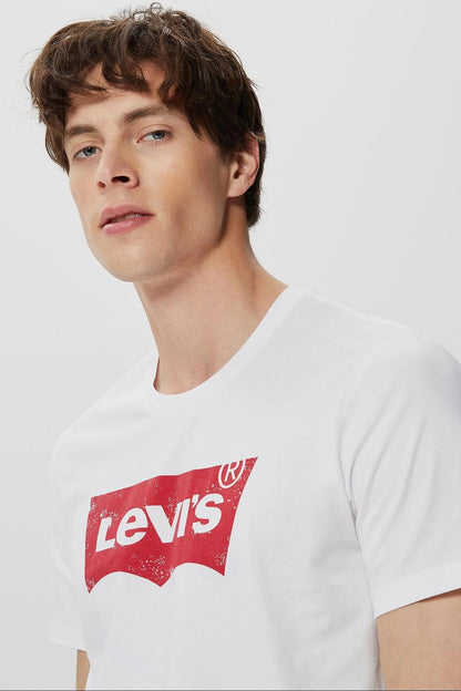 Levi's Bisiklet Yaka % 100 Pamuk Relaxed Fit Erkek T Shirt 17783-0315 BEYAZ