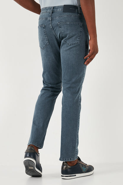 Buratti Streç Pamuklu Regular Fit Normal Bel Boru Paça Jeans Erkek Kot Pantolon 2210S02PARMA MAVİ