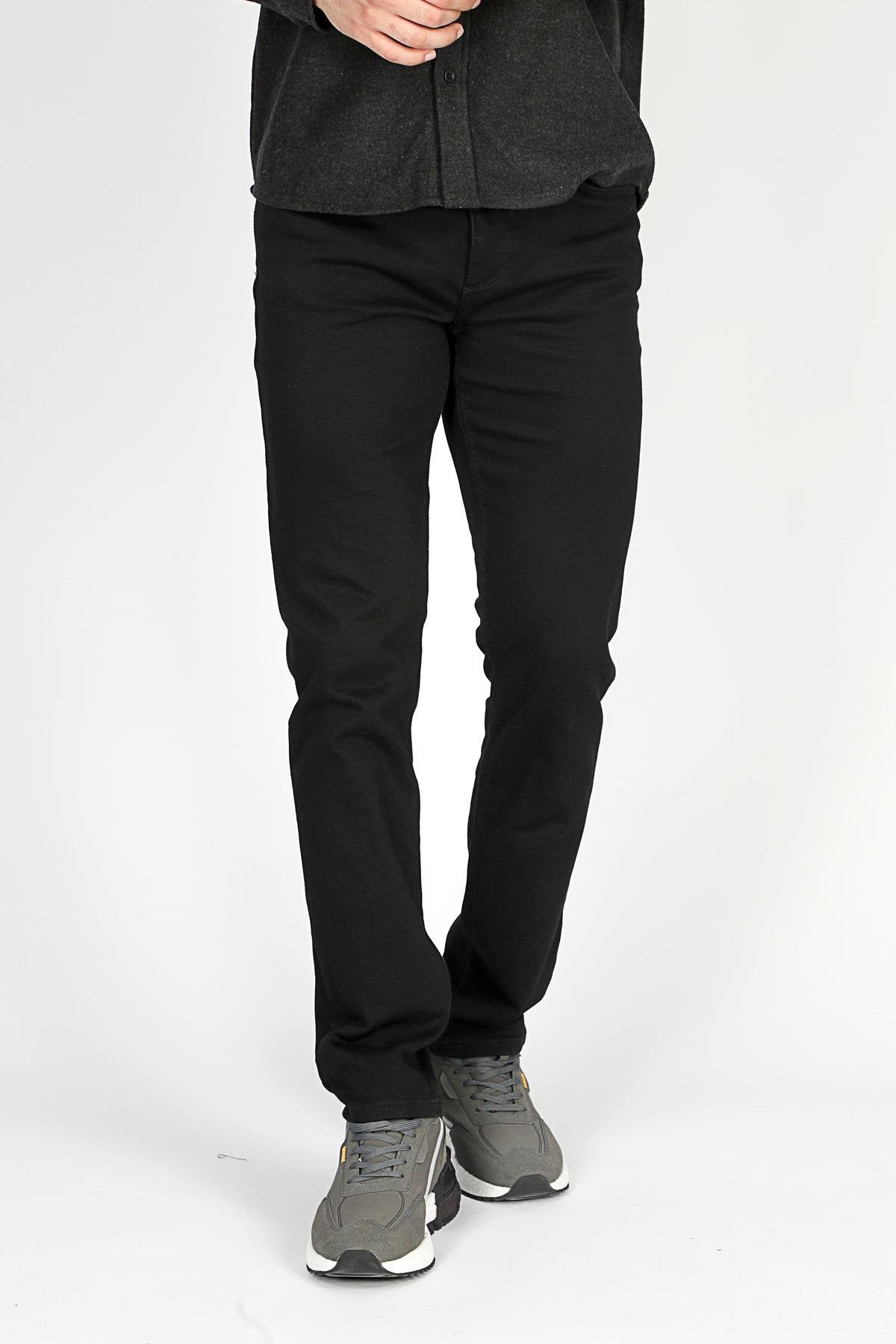 Lee Cooper Streç Pamuklu Slim Straight Normal Bel Düz Paça Jeans Erkek Kot Pantolon 251 LCM 121053 DN1130 SİYAH