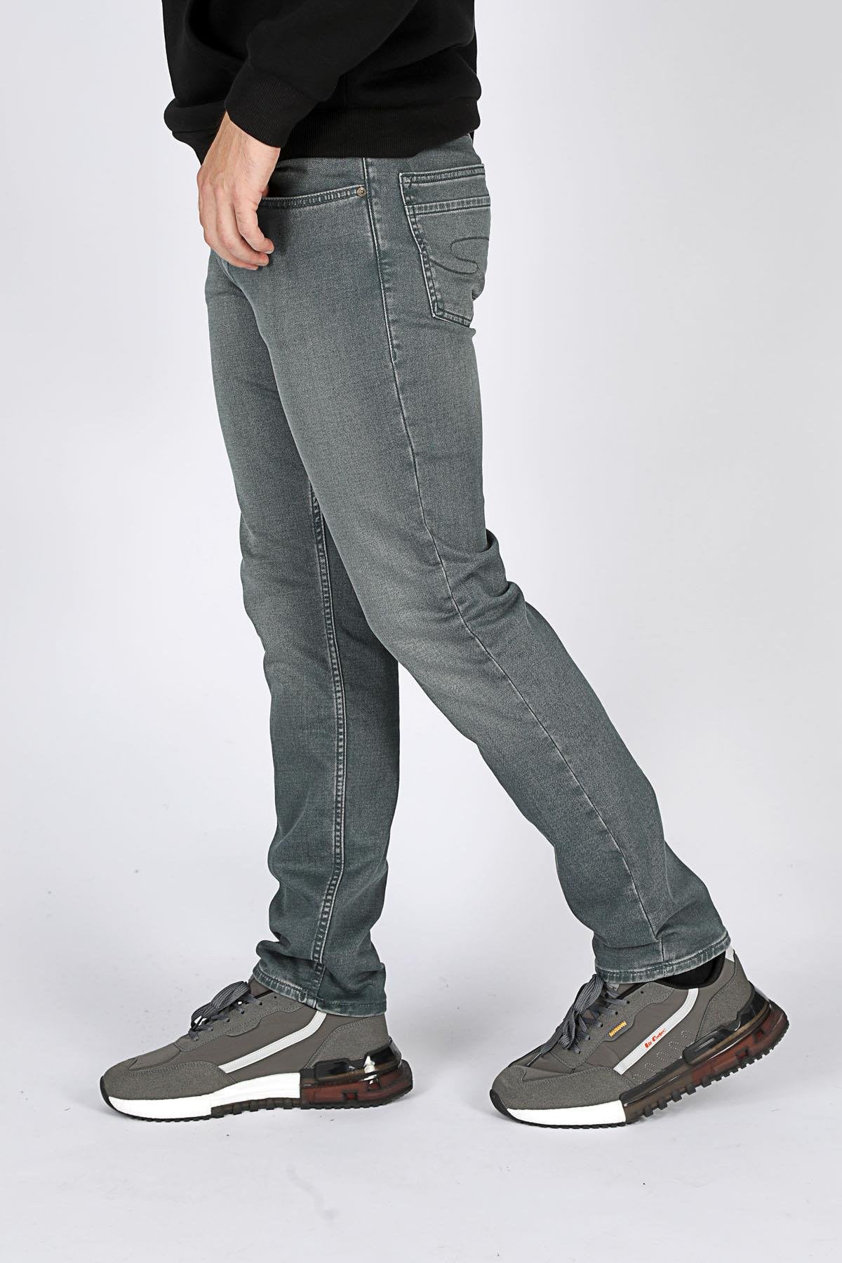 Lee Cooper Jagger Streç Pamuklu Slim Straight Normal Bel Daralan Paça Jeans Erkek Kot Pantolon 251 LCM 121055 DN1129 MAVİ