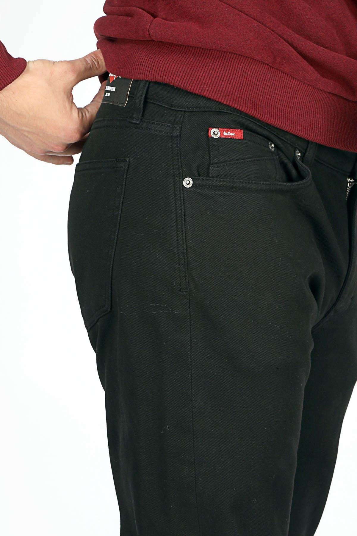 Lee Cooper Harry Streç Pamuklu Straight Fit Normal Bel Boru Paça Dokuma Erkek Pantolon 251 LCM 221001 8101 SİYAH