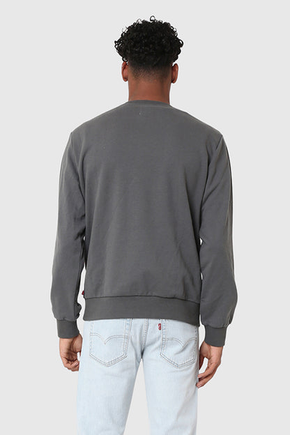 Levi's Pamuk Karışımlı Regular Fit Bisiklet Yaka Logolu Erkek Sweat 38423-0089 ANTRASİT