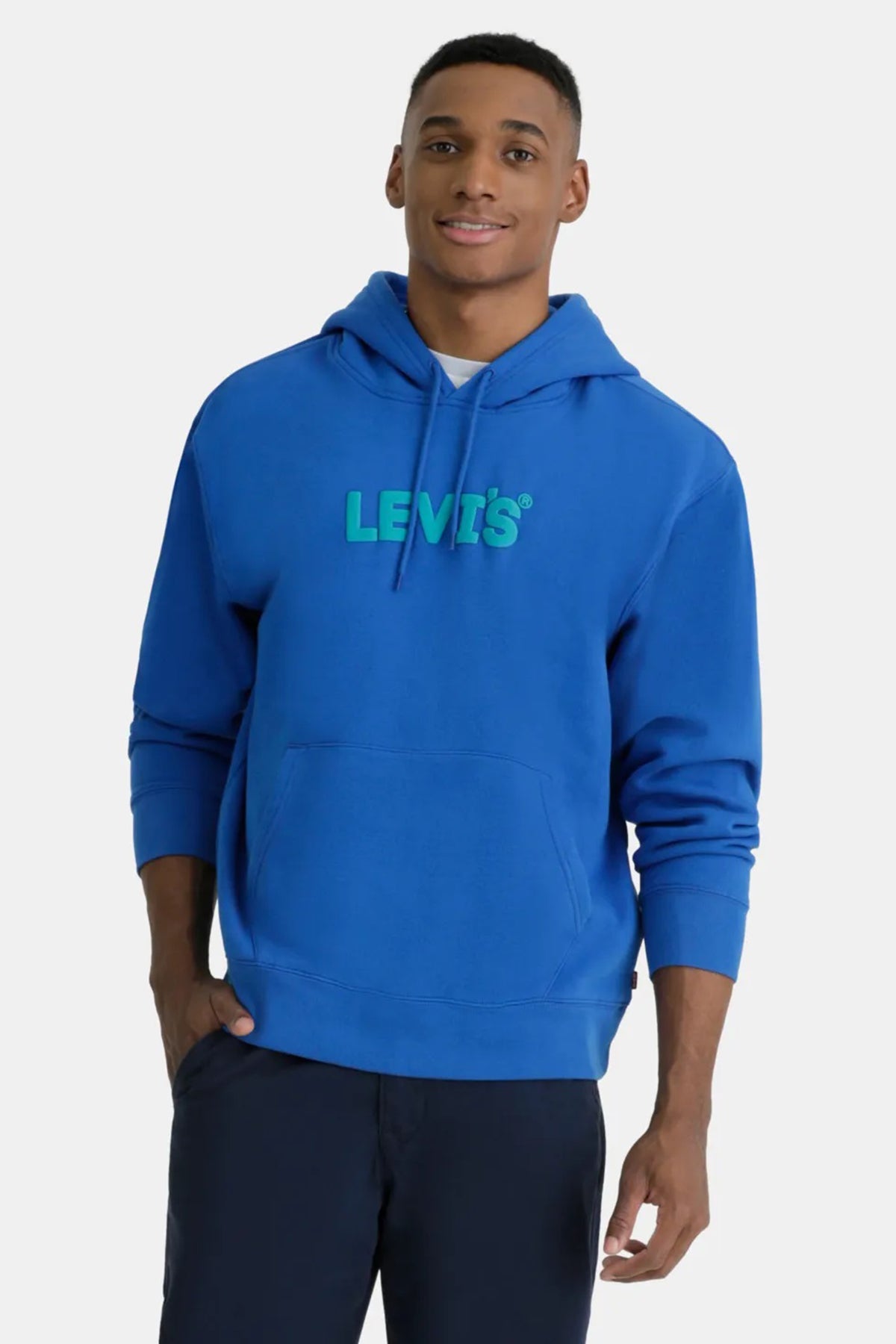 Levi's Pamuk Karışımlı Relaxed Fit Kanguru Cepli Kapüşonlu Logolu Erkek Sweat 38479-0355 SAKS