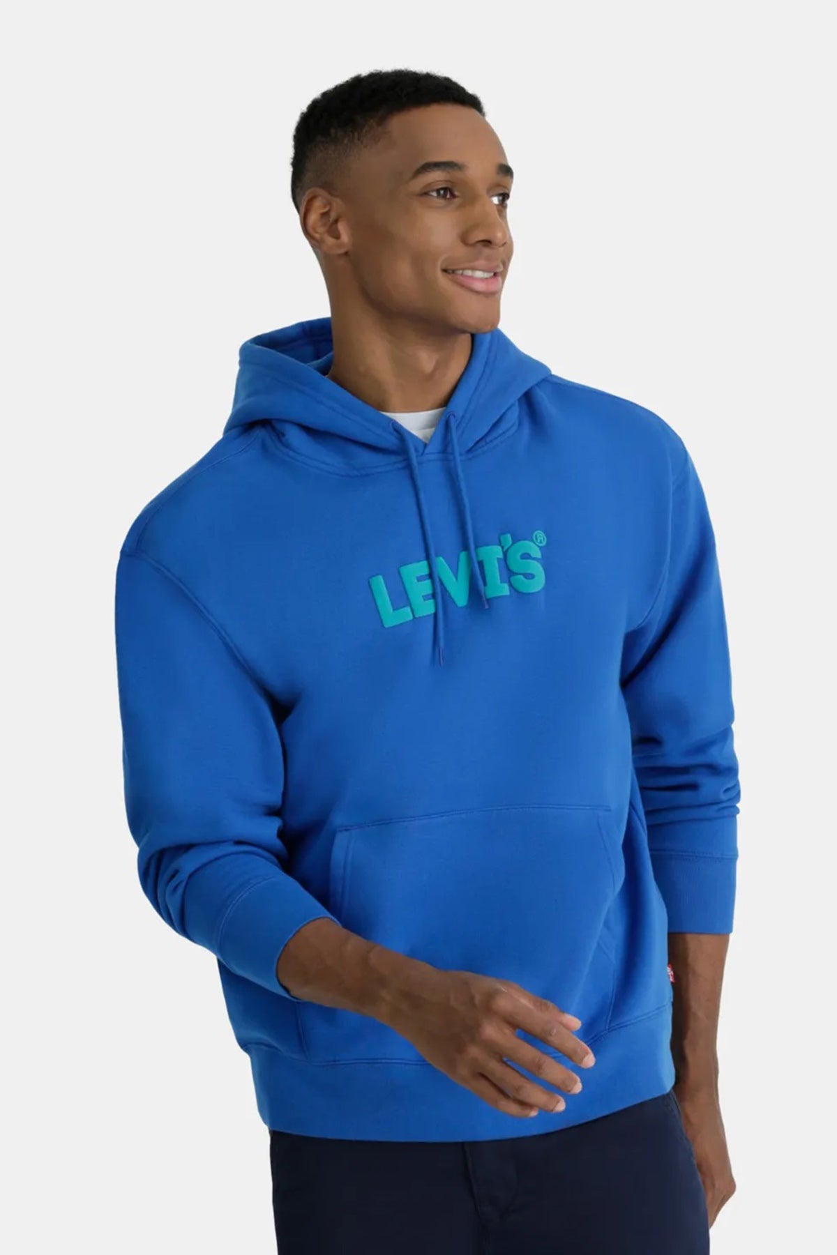 Levi's Pamuk Karışımlı Relaxed Fit Kanguru Cepli Kapüşonlu Logolu Erkek Sweat 38479-0355 SAKS